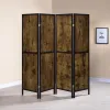 CoasterEveryday 961413 Deepika - 4-Panel Room Divider Folding Screen - Rustic Nutmeg