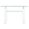 Coaster Fine Furniture 703439 Dyer - Rectangular Glass Top Entryway Sofa Console Table - White