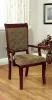 Furniture of America CM3224AC-2PK St. Nicholas - Arm Chair (Set of 2) - Antique Cherry / Beige