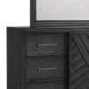Samuel Lawrence Furniture S964-010 Lenox - 6-Drawer Sliding Door Dresser With Storage - Black