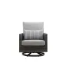 New Classic G2746-21S Bungalow - Patio Swivel Club Chair With Accent Pillow (Set of 2) - Gray