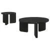 Coaster Fine Furniture 709678-S2 Cordova - 2 Piece Solid Wood Coffee And End Table Set - Black