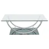 Coaster Fine Furniture 704988-S3 Danville - 3 Piece Glass Top Coffee And End Table Set - Chrome