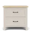 Riverside Furniture 79469 Glenndale - Two Drawer Nightstand - Aged White / Wheat