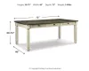 Ashley Furniture D647-25 Bolanburg - Rectangular Dining Room Table - Beige