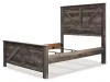 Ashley Furniture B440/31/36/46/57/54/98 Wynnlow - 6 Pc. - Dresser, Mirror, Chest, Queen Crossbuck Panel Bed - Gray