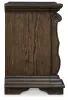 Ashley Furniture B947-93 Maylee - Three Drawer Night Stand - Dark Brown