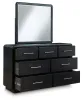 Ashley Furniture B821B1 Rowanbeck - Dresser And Mirror - Black