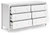 Ashley Furniture EB1810/231/156/112 Ashley Furniture EB1810/231/156/112 Hallityn - 3 Pc. - Dresser, Full Panel Platform Bed - White