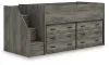 Ashley Furniture B4480B26 Ashley Furniture B4480B26 Frandern - Twin Loft Bed With 2 Drawer Storages - Gray
