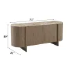 ACME AC05319 Markku - Console Table With Natural Marble - Oak