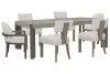 Pulaski Furniture P402240-KIT65 Pulaski Furniture P402240-KIT65 Anderson Park - Leg Dining Table With 4 Klismos Dining Chairs And 2 Host Chairs - Moose Trail / Frontier Brown