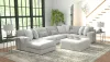 Jackson Furniture Industries 3303/30/72/75/28-18 Jackson Furniture Industries 3303/30/72/75/28-18 Logan - 3 Piece Sectional With Comfort Coil Seating And Included Cocktail Ottoman And 9 Accent Pillows (Left Side Facing Chaise) - Moonstruck