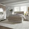 Liberty Furniture 244-BR-QUSLDMCN Liberty Furniture 244-BR-QUSLDMCN Magnolia Manor - 5 Piece Bedroom Set (Queen Upholstered Sleigh Bed, Dresser & Mirror, Chest, Nightstand) - Antique White