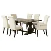 CoasterEssence 107411-S7 Parkins - 7 Piece Rectangular Dining Table Set - Rustic Espresso