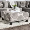 Furniture of America SM5142GY-OT Bonaventura - Ottoman - Gray / Pattern