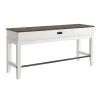 Intercon KA-TA-7636-GWH-C Kona - Sofa Bar Table - Gray / White