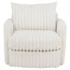 Coaster Fine Furniture 902541 Sarco - Corduroy Upholstered Swivel Accent Arm Chair - Ivory