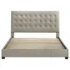 Coaster Fine Furniture 315911TANKE Medley - Genuine Leather Eastern King Platform Bed - Tan