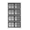 Pulaski Furniture P021773 Pulaski Accents - 4-Shelf Sliding Door Bookcase - White / Black