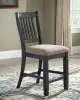 Ashley Furniture D736-124 Tyler Creek - Upholstered Barstool (Set of 2) - Black / Grayish Brown