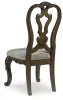 Ashley Furniture D947/55T/55B/01(2)/01A/00/80/81 Maylee - 11 Pc. - Dining Extension Table, 4 Side Chairs, 2 Arm Chairs, Storage Bench, Buffet And Hutch - Dark Brown