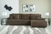 Ashley Furniture 92705S6 Ashley Furniture 92705S6 Top Tier - 3-Piece Reclining Sectional Sofa With Raf Chaise - Chocolate