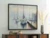 Ashley Furniture A8000457 Worthney - Wall Art - Blue / White / Brown