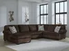 Ashley Furniture PC35603S1 Ashley Furniture PC35603S1 Kimlee - 3-Piece Sectional With LAF Chaise And RAF Sofa - Chocolate