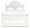 Ashley Furniture PCB1819B10 Kozlani - Full Upholstered Panel Storage Bed - White