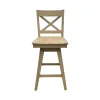 Intercon BS-BS-375W-NAT-K24 Intercon BS-BS-375W-NAT-K24 Wooden Barstool With X Back - Natural