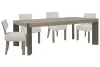 Pulaski Furniture P402240-KIT1 Anderson Park - Leg Dining Table With 4 Klismos Dining Chairs - Moose Trail / Frontier Brown