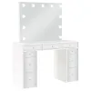 Coaster Fine Furniture 930245 Regina - Makeup Vanity Table Set With Lighting - White