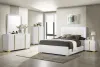 Coaster Fine Furniture 222931KE Marceline - Wood Eastern King LED Panel Bed - White