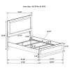 Coaster Fine Furniture 224771Q Caraway - Wood Queen LED Panel Bed - White