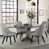 Intercon FR-TA-4260-PEW-C Foundry - Pedestal Table - Brushed Pewter