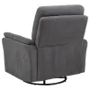 Coaster Fine Furniture 610443P Adler - Upholstered Power Swivel Glider Recliner - Charcoal Gray