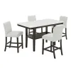 New Classic 45-D422-D4C Carissa - Rectangle Counter Table With 4 Chairs - White