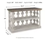 Ashley Furniture T814-5 Havalance - Console Sofa Table - Gray / White