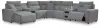 Ashley Furniture 65906S20 Ashley Furniture 65906S20 Modmax II - 7-Piece Power Reclining Sectional With LAF Press Back Power Chaise And Audio Consoles - Salt And Pepper