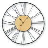 Ashley Furniture A8010452 Brockett - Wall Clock - Black / Natural