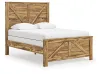 Ashley Furniture PCB1580B2 Maystonna - Queen Crossbuck Panel Bed - Brown