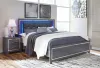 Ashley Furniture B214B10 Lodanna - King Panel Bed - Gray