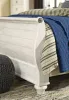 Ashley Furniture B267B4 Ashley Furniture B267B4 Willowton - Queen Sleigh Bed With Faux Plank Design - Whitewash