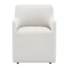 ACME DN02806 Cafell - Arm Chair With Swivel Casters - Cream