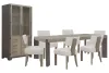 Pulaski Furniture P402240-KIT19 Pulaski Furniture P402240-KIT19 Anderson Park - Leg Dining Table With 6 Klismos Dining Chairs And China Cabinet - Moose Trail / Frontier Brown