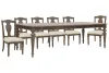 Pulaski Furniture P412240-KIT9 Pulaski Furniture P412240-KIT9 Saddle Creek - Extendable Leg Dining Table With 6 Wood Back Side Chairs - Timber Brown