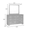 Samuel Lawrence Furniture S714-030 Andover - Mirror - Gray
