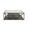 Liberty Furniture 37-OT-3PCS Arista - 3 Piece Table Set (1 Cocktail 2 End Tables) - Cobblestone Brown / Gray Dusty