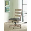 Riverside Furniture 28127 Perspectives - Wood Back Upholstered Desk Chair - Sun-Drenched Acacia